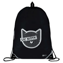 Мешок-рюкзак для обуви Феникс+, арт.72078/ 48 СЕРЕБРЯНЫЙ КОТЕНОК (36x48 см, полиэстер, светоотражающ