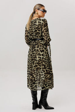 Платье ANELLI 1733 зеленый леопард фото 5