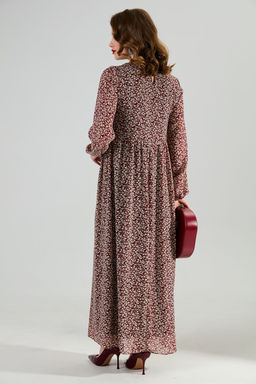 Платье NIKVA н801-9 листья бургунди фото 8