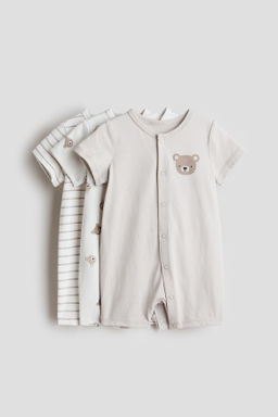 Pack de 3 pijamas enteros cortos