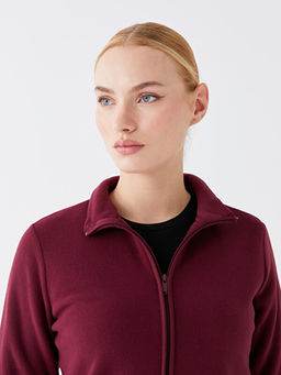 Kad?n Dik Yaka D?z Fermuarl? Sweatshirt - Waikiki фото 3