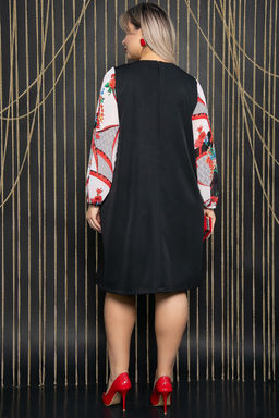 Платье Роза (черно-белое) П12121 - Lt collection фото 2