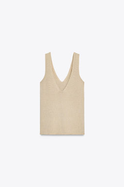 SLEEVELESS KNIT TOP - Zara фото 6