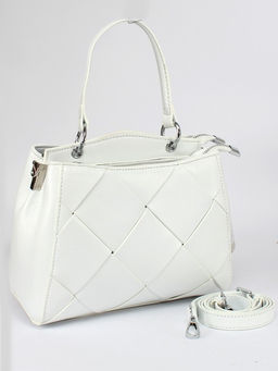 Сумка женская натуральная кожа GU 2033-6612, 2отд, плечевой ремень, белый SALE 259871