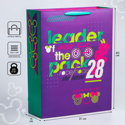 Пакет подарочный, 31×40×11 см, упаковка, Микки Маус