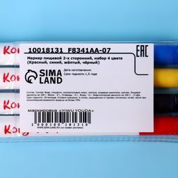 Маркер пищевой 2-х сторонний, набор 4 цвета (Красный, синий, жёлтый, чёрный) - Кондимир фото 4