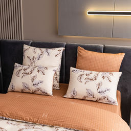 Комплект постельного белья Люкс Сатин 100% хлопок на резинке AR370 Евро/4 Наволочки - Ситрейд фото 5