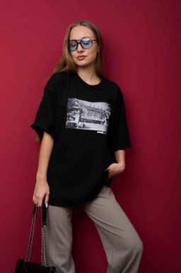 Футболка оверсайз унисекс " Эрвий" черный