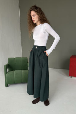 Юбка женская NATURE087/03/Темно-зеленый