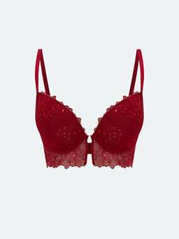 Balenli Yar?m Dolgulu Dantelli Fantezi Ti??rt S?tyen