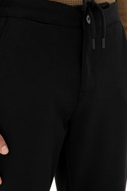 Erkek Carrot Fit Siyah Kanvas Pantolon