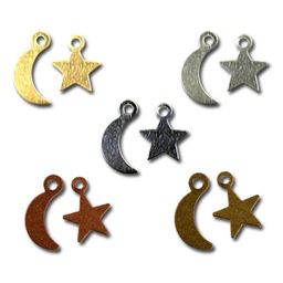 Zlatka Подвески звезды и луна DC-031 50 шт СК/Распродажа №02 под никель  фото 3