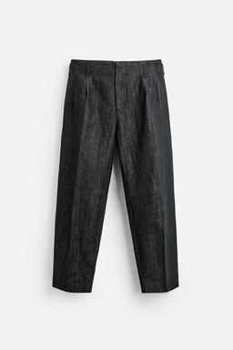 COTTON/LINEN WIDE-LEG JEANS - Zara фото 6