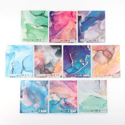 Тетради предметные, 36 л., набор из 10 шт., блок №1 Разноцветный мрамор - Artfox study фото 6