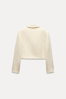 TEXTURED JACKET WITH BOW BUTTON - Zara фото 10