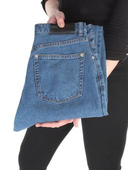 9035 BLUE Джинсы-бананы женские SETTANTA