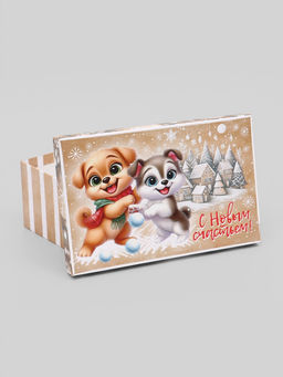 Коробки подарочные новогодние набор 10 в 1 «Зверята», 32.5×20×12.5 - 12×7×4 см