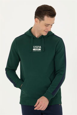 U. S. Polo Assn Мужская зеленая толстовка с капюшоном - U.s. polo assn фото 4