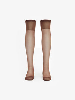 5 Denye Kad?n Diz Alt? ?orap 2li