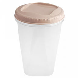 Контейнер для продуктов пластмассовый Тондо 0,9л, д11см, h15,5см, завинчивающаяся крышка, кремовый, подходит для СВЧ (Россия) - Домашняя мода фото 3