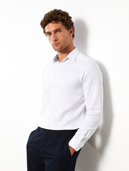 Slim Fit Uzun Kollu Desenli Arm?rl? Erkek G?mlek