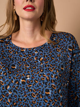 Блузка 0250-2а темно-голубой - Aquarell фото 4