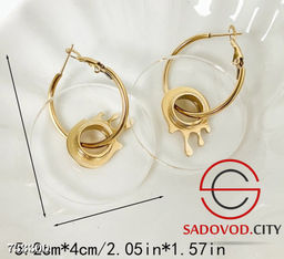 Плавящиеся серьги кольца женская - Bruno фото 4