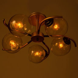 Люстра «Мерлия» 5хЕ27 40 Вт черно-золотой 60×60×27 см BayerLux