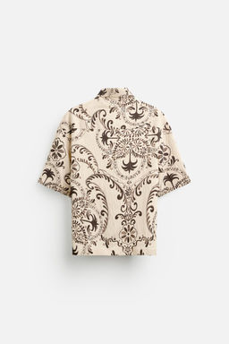 TEXTURED SHIRT WITH PRINT - Zara фото 7