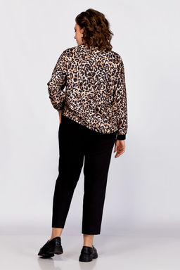 Бомбер Swallow 789 черный+принт леопард  фото 7