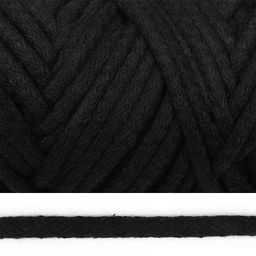 Шнур круглый х/б 08мм с наполнителем цв.черный уп.50м