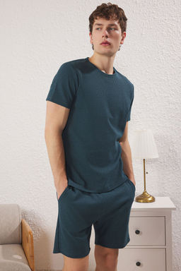 TRENDYOL MAN Siyah Regular Fit Sortlu Pijama Tak?m? TMNSS23PT00036 - Trendyolmilla фото 27