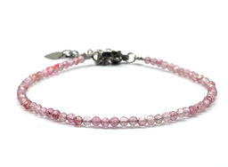 Браслет из фианитов шарик гр.2мм цв.графит, 16,5см - Радуга камня фото 12