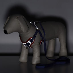 Комплект Sport+, L, поводок 120 x 1,5 см, ОШ 49-56 см, ОГ 56-68 см, вес животного 20-28 кг, синий 9 - Пижон фото 10