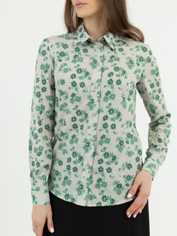 Рубашка с длинным рукавом,полуприлегающего силуэта