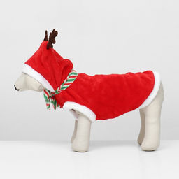 Костюм для животных Новогодний с рожками, размер XL (ДС 40, ОГ 50 см) - Пижон фото 5