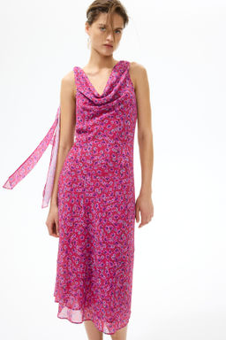Vestido con escote drapeado y tirantes de lazo - H&m фото 3