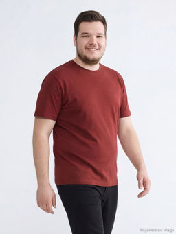 Bisiklet Yaka Penye Erkek Ti??rt