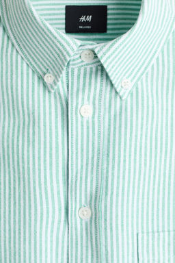 Camisa Oxford de manga corta Relaxed Fit - H&m фото 9