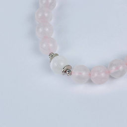 Браслет из Розового кварца и Селенита