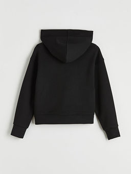 Kap??onlu K?z ?ocuk Soft Touch Fermuarl? Sweatshirt