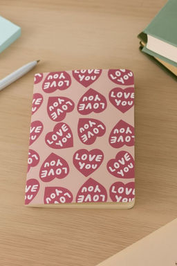 Блокнот (А5) "Love writings hearts", pink (14.5х21 см)