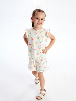 Bask?l? K?z ?ocuk Ti??rt ve ?ort 2li