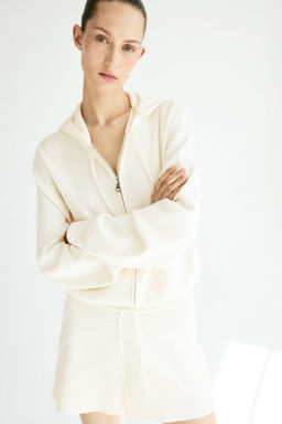 Chaqueta en punto fino con capucha y cremallera - H&m фото 5