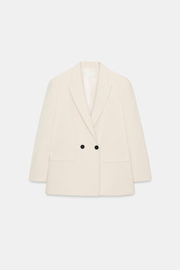 BLAZER CRUZADA OVERSIZE / Blanco roto - Zara фото 6