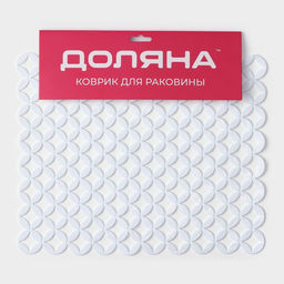 Коврик в раковину Доляна Кико, 2430 см, белый фото 4