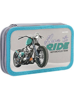 Пенал 2 отд. 190*115мм, Prof-Press "Бирюзовый мотоцикл" (ПН-7055) ламинация