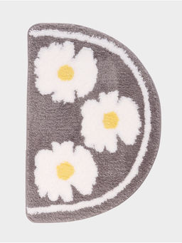 Коврик Доляна Daisies, 4060 см, микрофибра, серый  фото 2