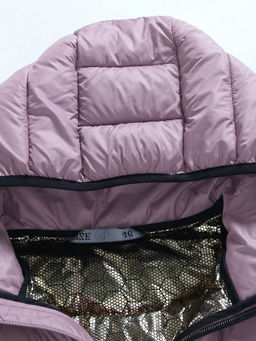 Куртка женская гибридная стёганая с капюшоном с графеновой подкладкой розового цвета 9630_1R