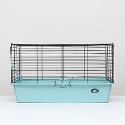Клетка для кроликов, морских свинок Пижон №4 складная , 80 х 50 х 47 см, бирюзовая  фото 2